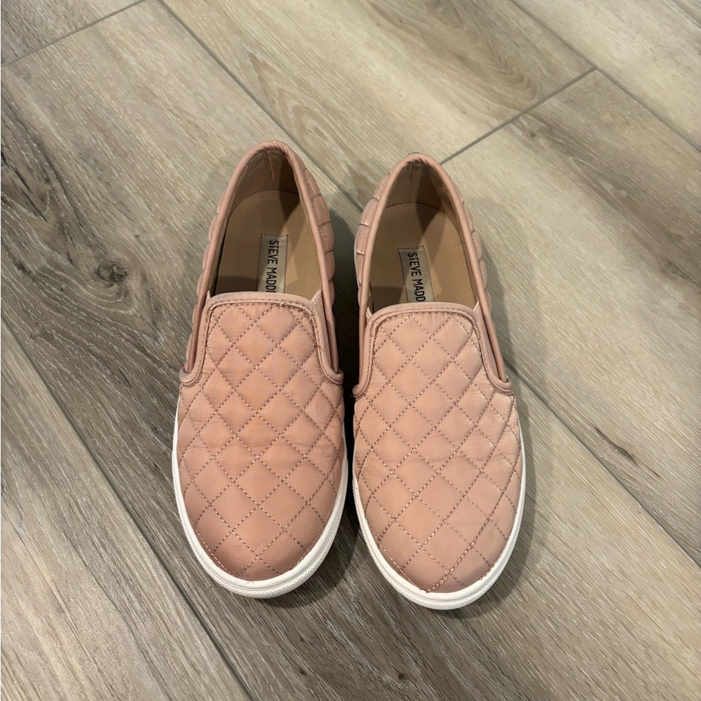 Steve Madden Women's Quilted Slip-On Sneakers - Pink